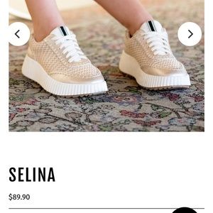 Shu Shop Selena sneakers gold— Size 10 (fits like a 9)